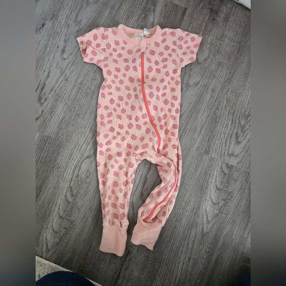 Pink Floral Baby Onesie
